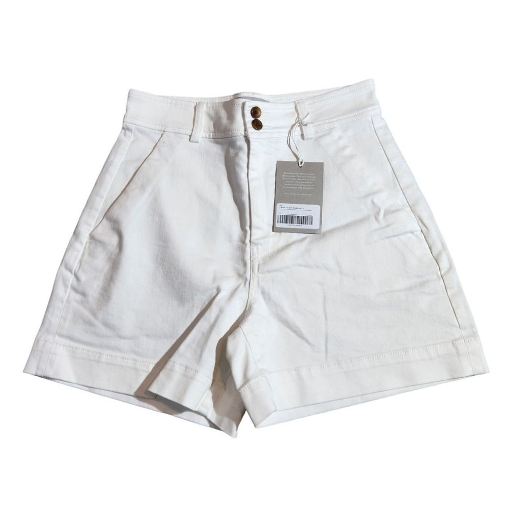 Everlane White The Cotton Twill Short New Women's Size 2